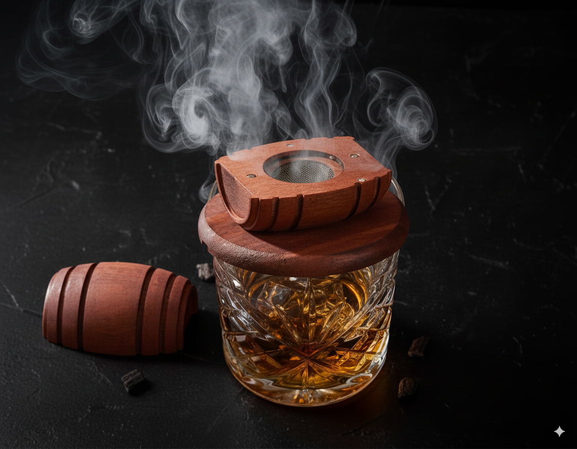 Cocktail Smoking Kit With Wood Chips-4 Flavors Drink Smoker Infuser