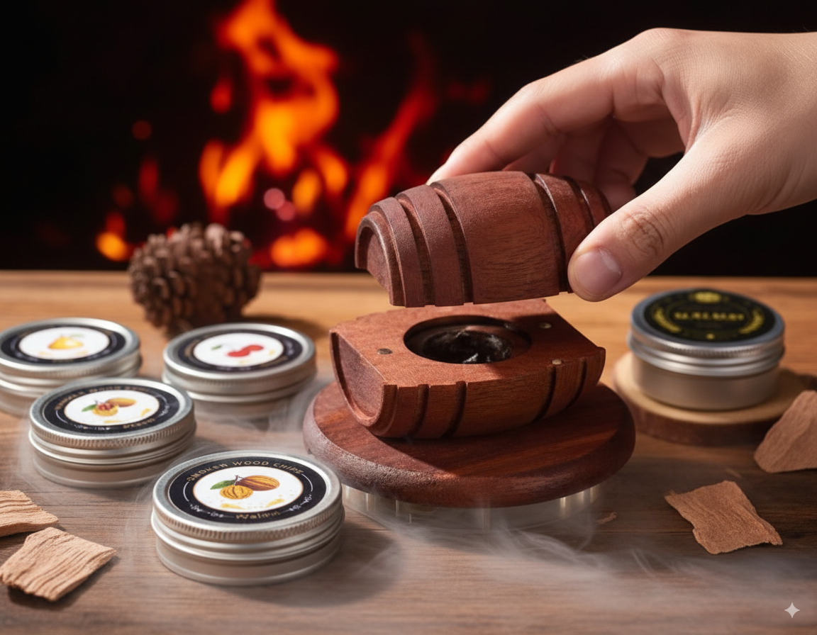 Cocktail Smoking Kit With Wood Chips-4 Flavors Drink Smoker Infuser